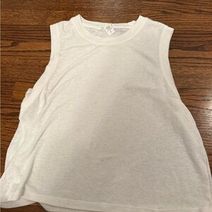 Athleta White Muscle Tee